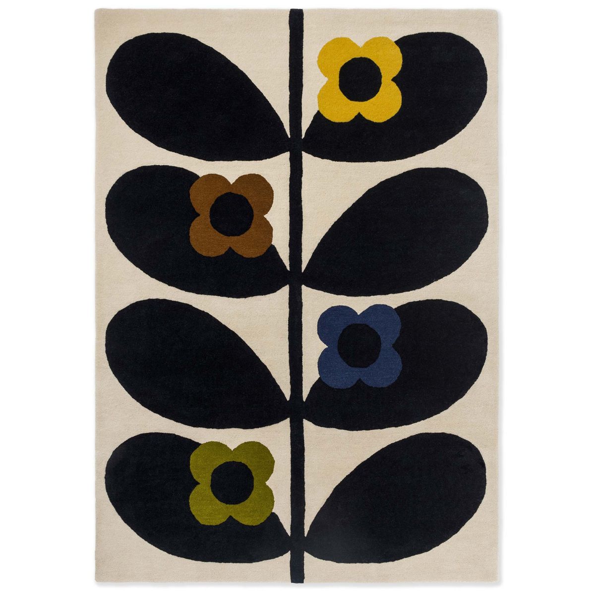 RUGKARI Petal floral pure New Zealand wool luxury rug styled in an Indian living room - image 1