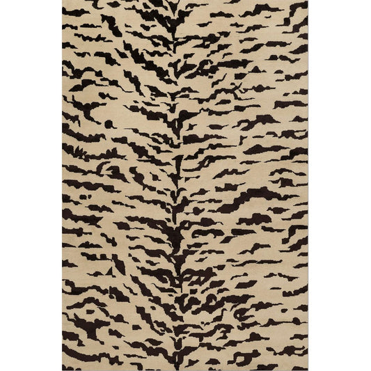 RUGKARI ‎Royal White traditional pure New Zealand wool luxury rug styled in an Indian living room - image 1