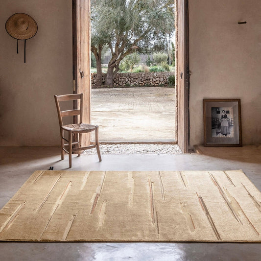 RUGKARI Alkaya traditional pure New Zealand wool luxury rug styled in an Indian living room - image 2