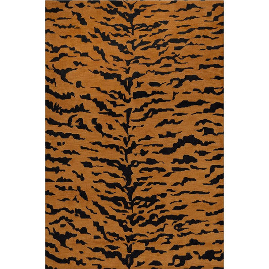 RUGKARI ‎Royal Bengal traditional pure New Zealand wool luxury rug styled in an Indian living room - image 1