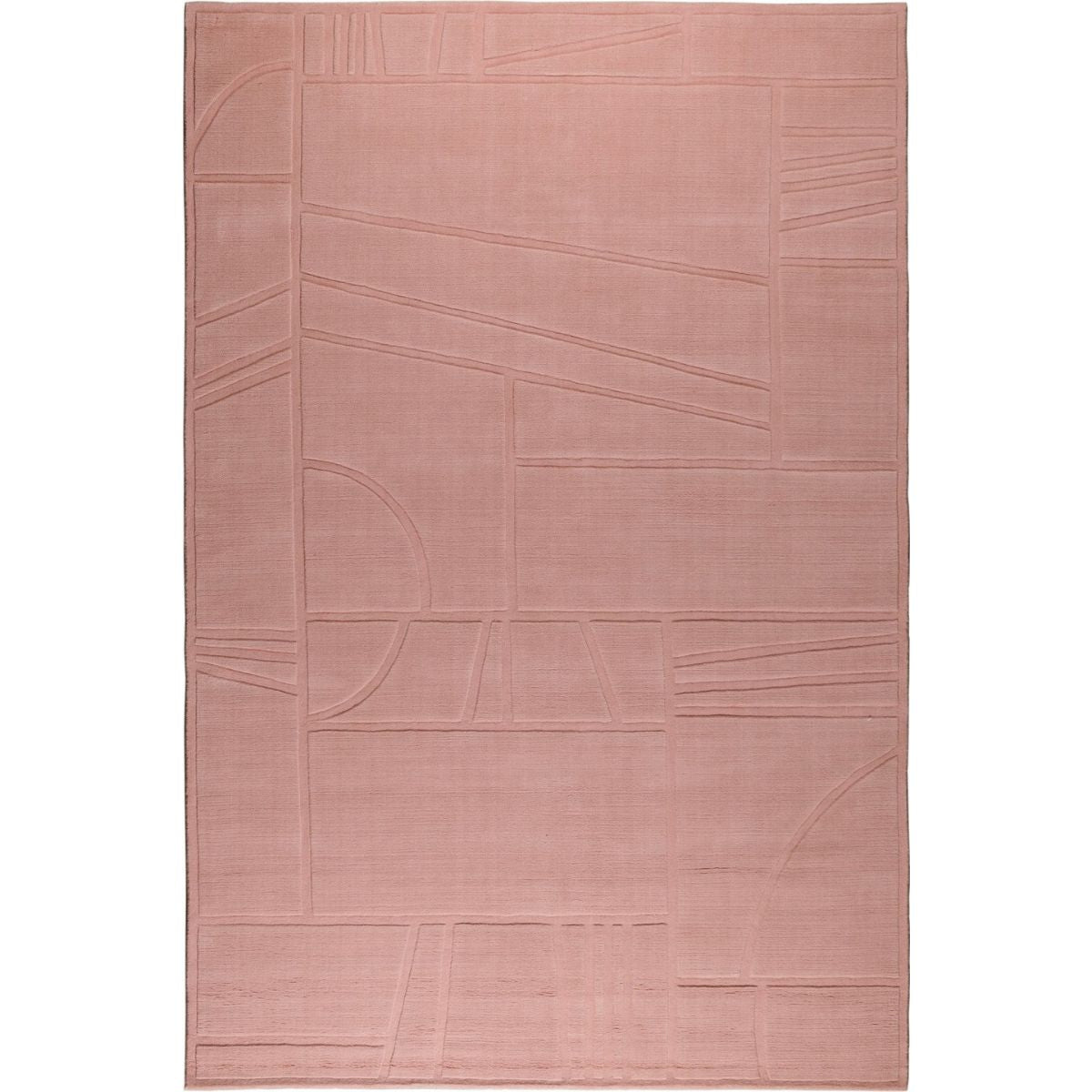 RUGKARI Dawn geometric pure New Zealand wool luxury rug styled in an Indian living room - image 1