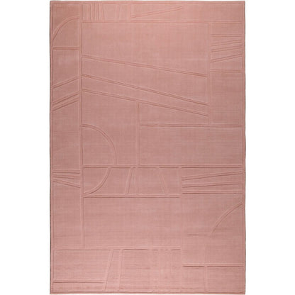 RUGKARI Dawn geometric pure New Zealand wool luxury rug styled in an Indian living room - image 1