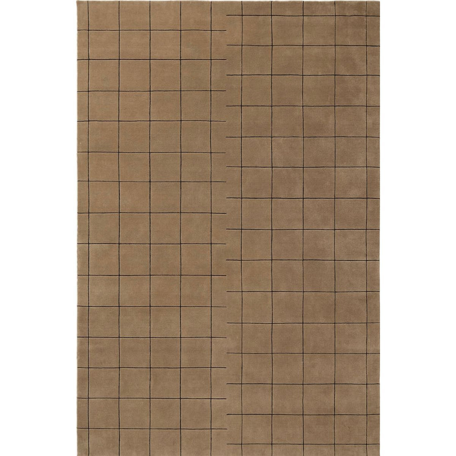 RUGKARI Symmetry geometric pure New Zealand wool luxury rug styled in an Indian living room - image 1