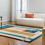 RUGKARI Confluence traditional pure New Zealand wool luxury rug styled in an Indian living room - image 2