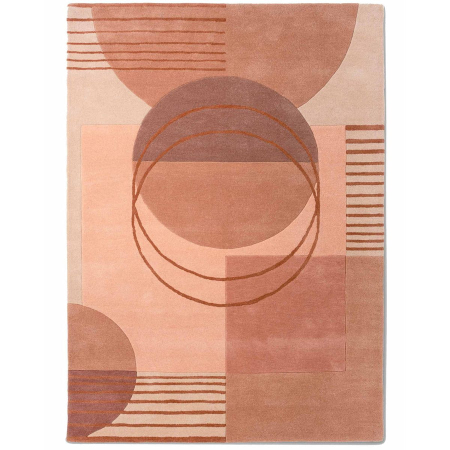 RUGKARI Cosmos geometric pure New Zealand wool luxury rug styled in an Indian living room - image 1