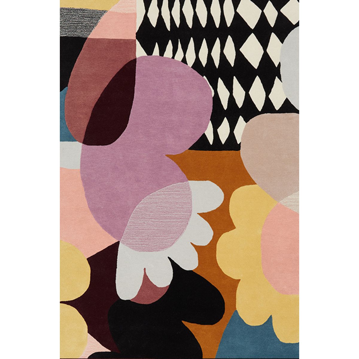 RUGKARI Essence floral pure New Zealand wool luxury rug styled in an Indian living room - image 1