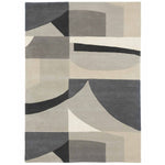 RUGKARI Shadow geometric pure New Zealand wool luxury rug styled in an Indian living room - image 1
